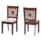Baxton Studio Olympia Modern Grey Fabric and Walnut Brown Finished Wood 2-Piece Dining Chair Set 231-2PC-13182-ZORO - alternate 1